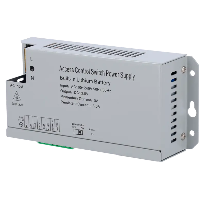MARCA BLANCA AC-12DC3A-BAT - Alimentador para control de acceso - Configurable NO/NC - Salida DC 13.5V / 3.5A / 36W - Sin caja