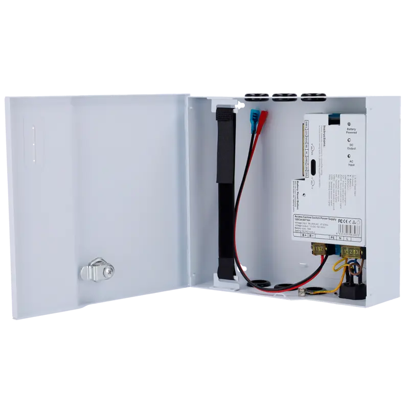 MARCA BLANCA AC-12DC5A-BAT7AH - Alimentador para control de acceso - Configurable NO/NC - Salida DC 11-14V / 5A / 60W
