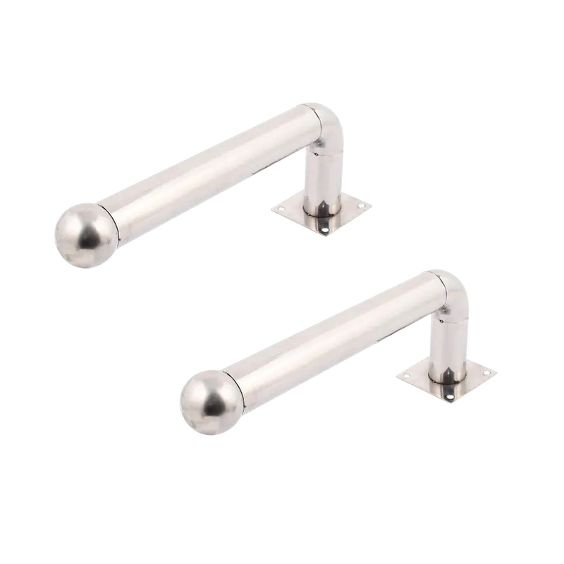 MARCA BLANCA ALF-50L - Soporte para barrera modelo L - 2 unidades - Acero inoxidable - Compatible con detectores de 3/4 haces