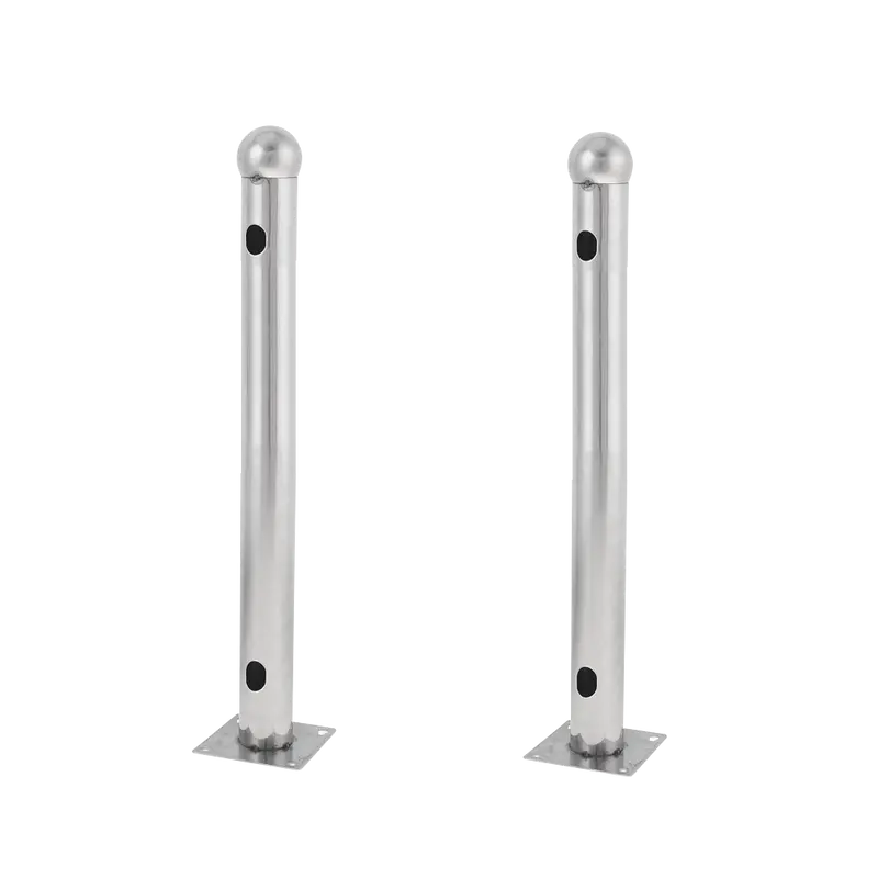 MARCA BLANCA ALF-50T - Soporte para barrera modelo T - 2 unidades - Acero inoxidable - Compatible con detectores de 3/4 haces