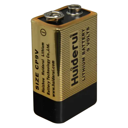 MARCA BLANCA BATT-CP9V - Pila CP9V prismática - Huiderui - Litio Li-MnO2 no recargable - Tensión 9.0V - Capacidad nominal 1200mAh