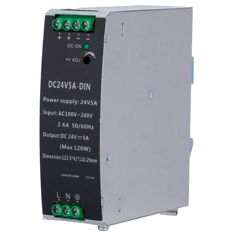 MARCA BLANCA DC24V5A-DIN - Fuente de alimentación industrial - Potencia de salida eficiente de 120W (24V / 5A)