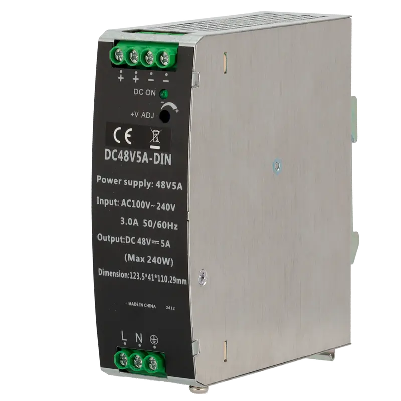 MARCA BLANCA DC48V5A-DIN - Fuente de alimentación industrial - Potencia máxima de salida eficiente de 240W