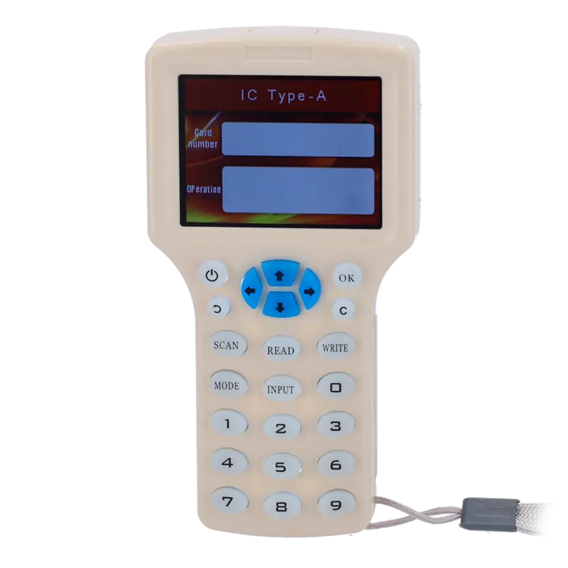 MARCA BLANCA ENCODER-MFEM - Lector-escritor de tarjetas RFID - Pantalla 3" TFT y teclado - Identificación y clonación de tarjetas