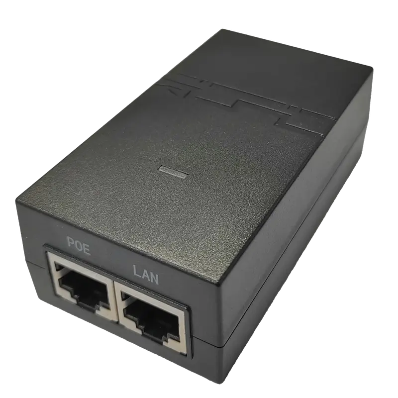 MARCA BLANCA INJ-POE-G-12W-24 - Inyector PoE Pasivo - Entrada/Salida RJ45 10/100/1000 Mbps - 24V 0,5A - Distancia máxima 100 m