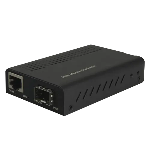 MARCA BLANCA MC-1GF-1GE - Conversor de medios Gigabit con 1x RJ45 y 1x SFP - Interfaz de cobre 10/100/1000 Base-TX