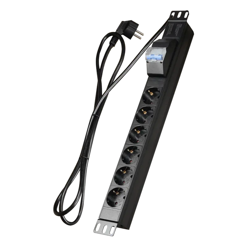 MARCA BLANCA PDU-6PN - Regleta - Diseñada para racks estandarizados de 19" - 6 salidas hasta 250VAC / 16 A max.