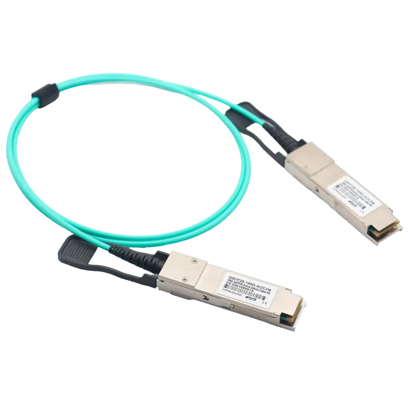 MARCA BLANCA QSFP28-100G-AOC-3M - Cable de conexión directa QSFP28 activo - Tasa de velocidad de datos de hasta 100Gbps