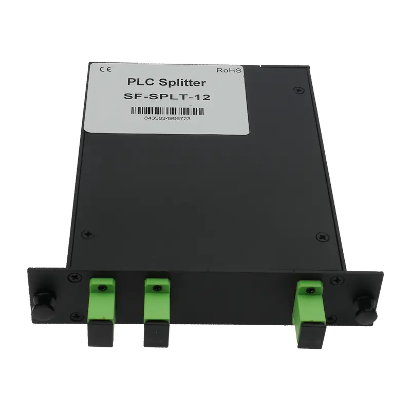 MARCA BLANCA SF-SPLT-12 - Splitter óptico PLC de alta precisión - Configuración 1x2 (1 entrada, 2 salidas)
