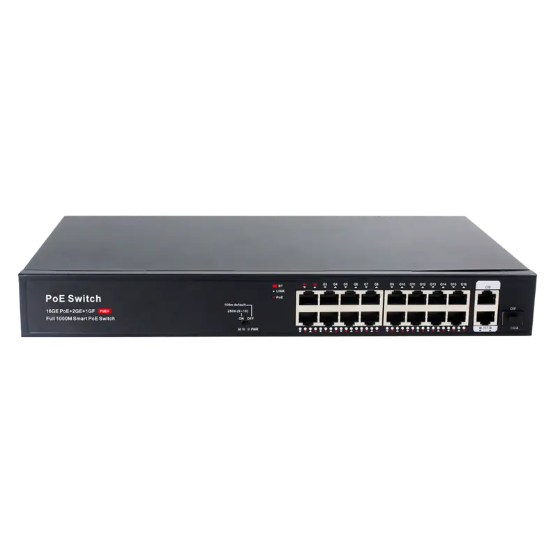 MARCA BLANCA SW16GE2GE1SFP-2BT-250W - Switch PoE - 16 puertos RJ45 + 2 RJ45 Uplink + 1 SFP Uplink
