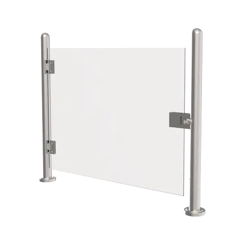 MARCA BLANCA TS-GLASSDOOR-120 - Cerramiento con puerta manual - Cerradura de llave (puerta manual) - Compatible con tornos