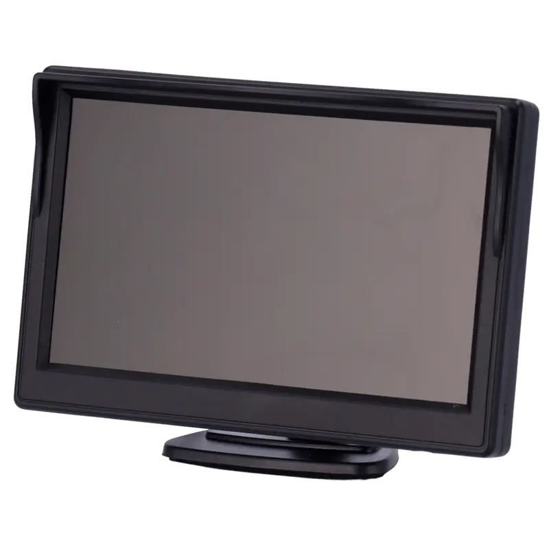 MARCA BLANCA VW-TD50 - Monitor LCD 5" Analógico - Streamax compatible - Conector M12 4pines y RCA - Alimentación 12V DC - Soporte regulable