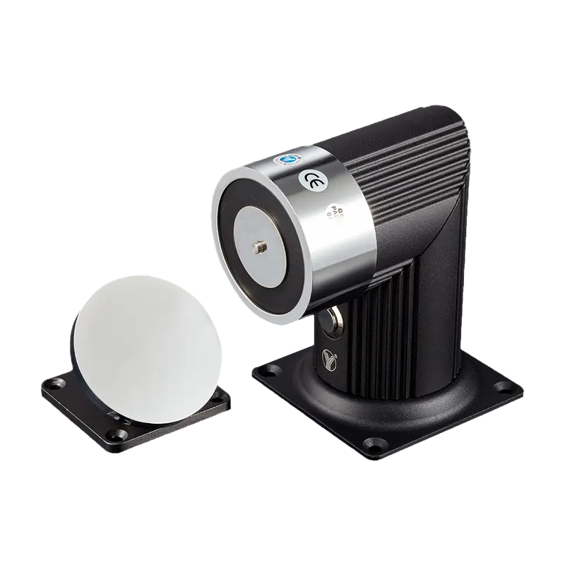 MARCA BLANCA YD-606L - Retenedor electromágnetico - Para puerta sencilla - Fuerza de retención 180 Kg - Botón de accionado manual