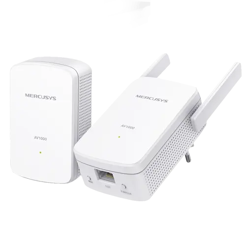 MERCUSYS MP510KIT - Kit PLC con Wi-Fi (MP510+MP500) - HomePlug AV1000Mbps - Transmisión de datos a través de la red eléctrica