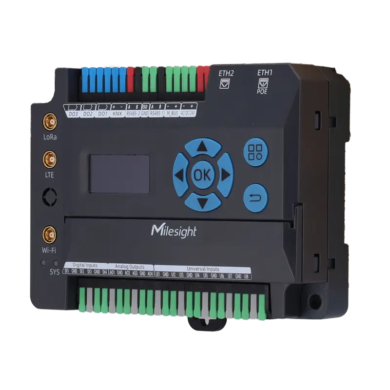 MILESIGHT MS-EG71-L08GL-868M - 8 entradas universales + 4 DI + 3 relés + 4 salidas analógicas