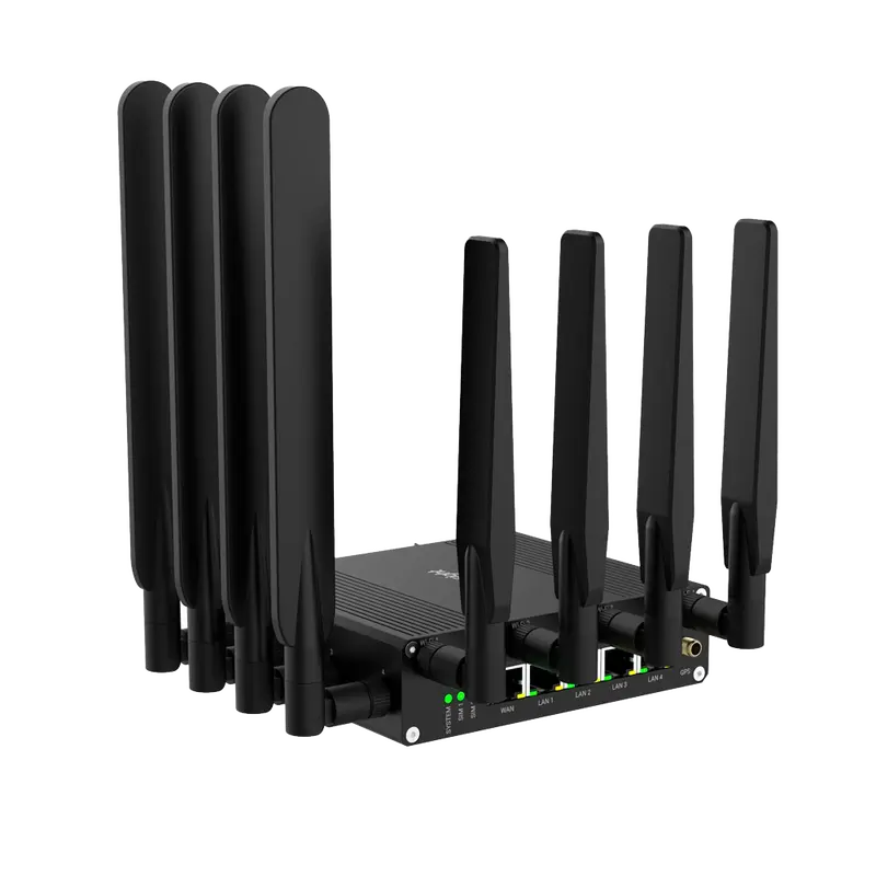 MILESIGHT MS-UR75-504AE-P-W2 - Milesight Router Industrial 5G NSA/SA - 5 puertos Gigabit con 4 puertos PoE+ (30W)