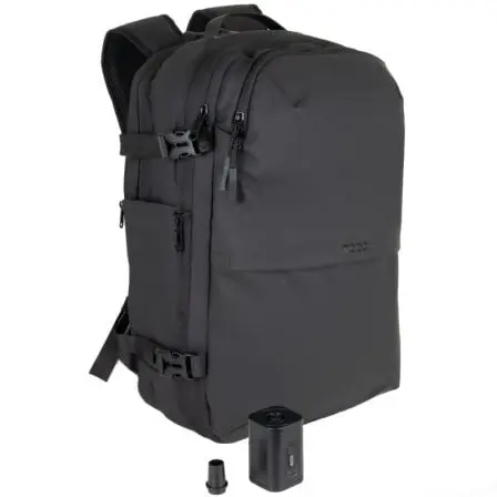 Mochila TooQ TQBP-V101-BK/ Capacidad 30-55L/ Negra/ Incluye Bomba de Aire