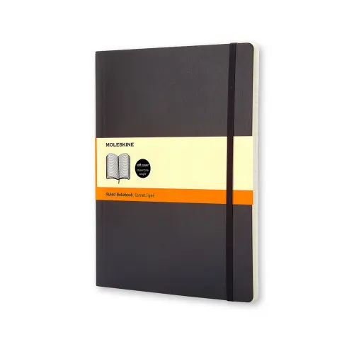 Moleskine LIBRETA CLASICA TAPA BLANDA NEGRA XL (19X25CM) RAYADA MOLESKINE QP621