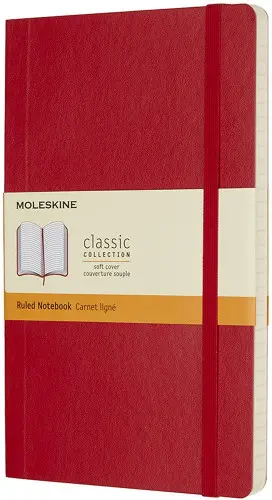 Moleskine LIBRETA CLASICA TAPA BLANDA ROJO ESCARLATA L (13X21CM) RAYADA MOLESKINE QP616F2