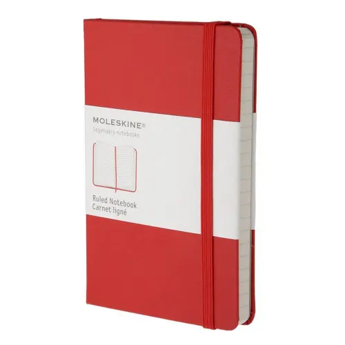 Moleskine LIBRETA CLASICA TAPA DURA ROJA L (13X21CM) RAYADA MOLESKINE QP060R