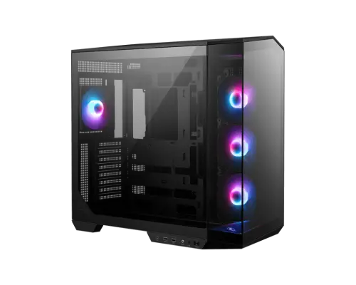 MSI CAJA MSI MAG PANO 100R PZ,3x2.5"+2x2.5"/3.5”,3x120+1x120MM (ARGB),2xUSB3.2+1USB3.2 TYPE C+AUDIO+MICRO,MID TOWER,NEGRA