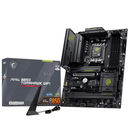 MSI PLACA MSI MAG B850 TOMAHAWK WIFI,AMD,AM5,B850,4DDR5,256GB,1HDMI,4SATA3+2M.2,5GBLAN+WIFI7+BT5.4,4USB3.2+2 TYPE-C,ATX