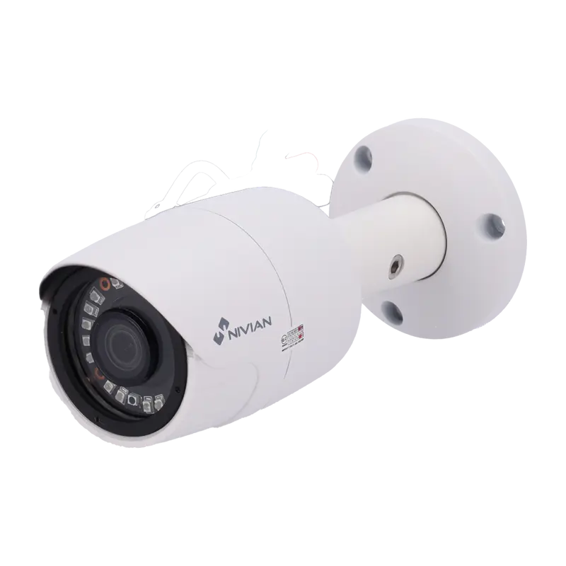 NIVIAN NV-19B - Cámara bullet Gama 1080p ECO - 4 en 1 (HDTVI / HDCVI / AHD / CVBS) - 1/2.7" Brigates© BG0806 - Lente 3.6 mm
