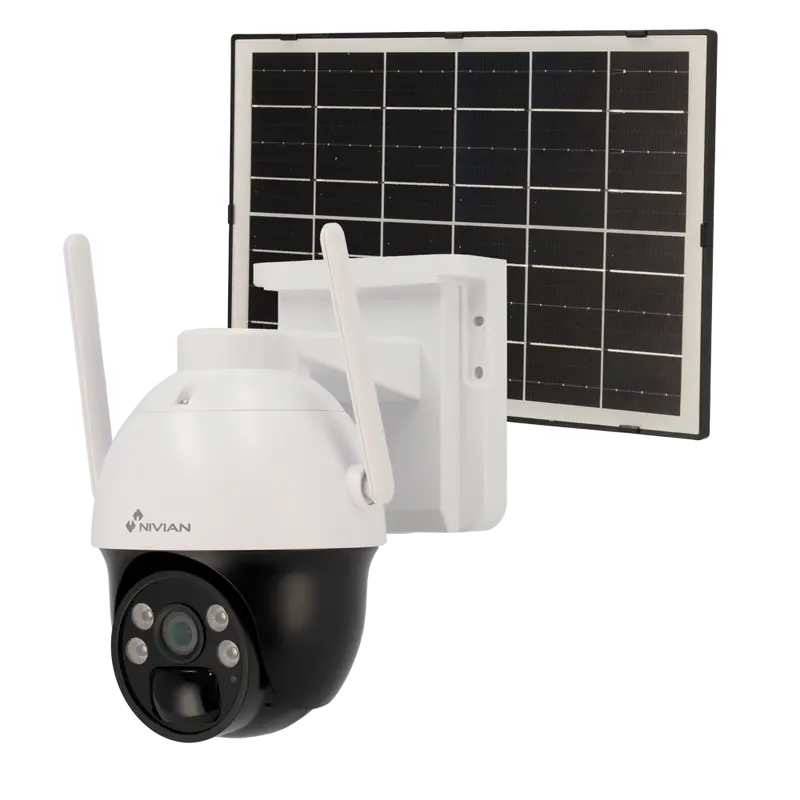NIVIAN NV-CAM02S-SOLAR4G - Nivian Cámara motorizada 4G + SIM - Resolución 2K / Compresión H.265