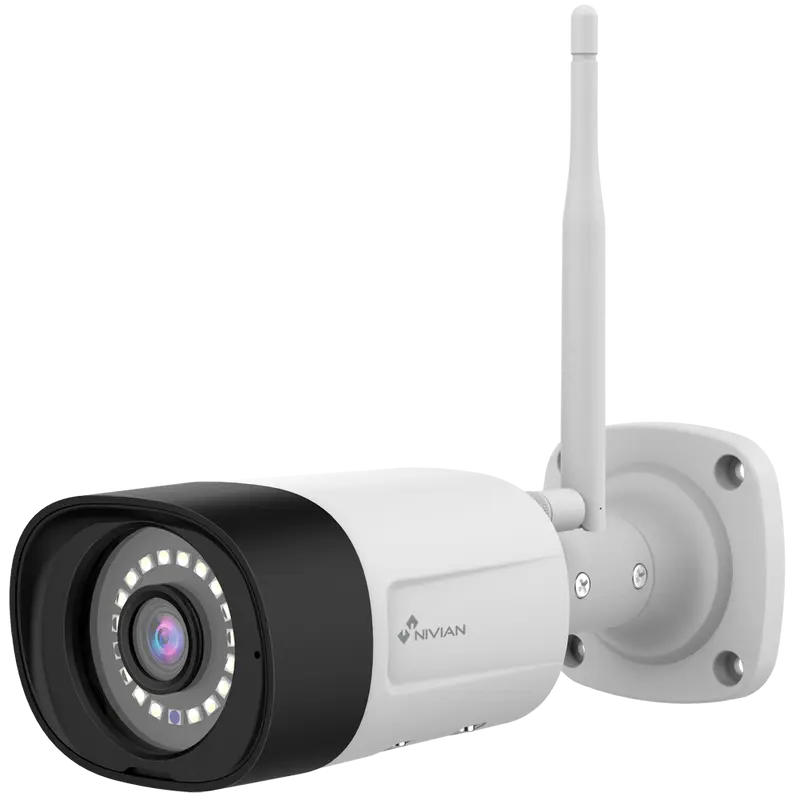 NIVIAN NV-CAM30-W6 - Cámara Bullet 3MP 2K - Compatible con KITS CCTV WIFI NIVIAN - Resolución 3 Mpx / H.265+ - Lente 4 mm
