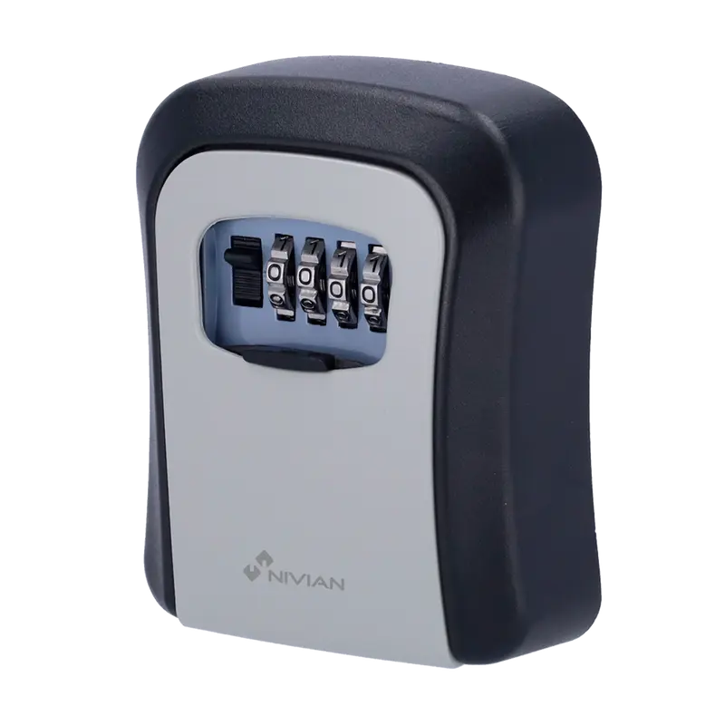 NIVIAN NV-KEYS-SAFEBOX - Caja de seguridad para llaves - Apertura con código de 4 dígitos - Instalación sobre pared