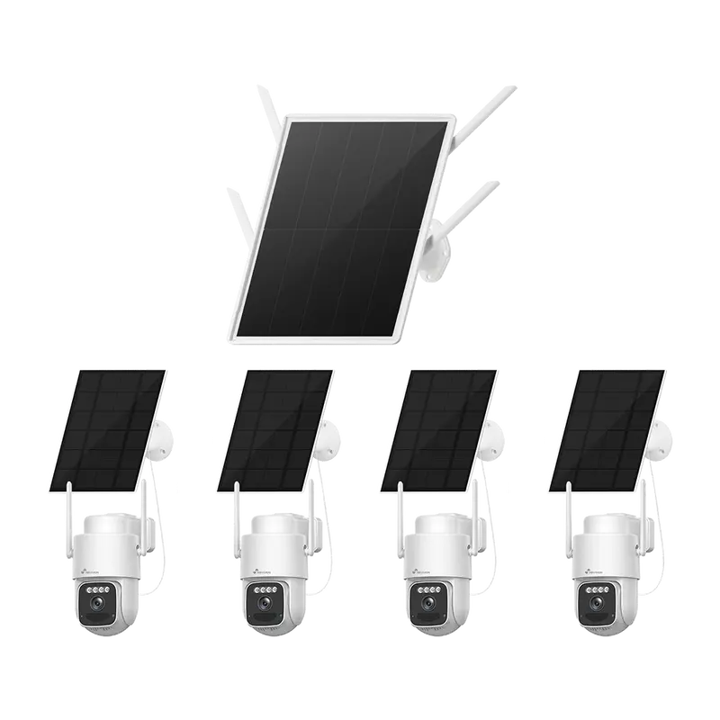 NIVIAN NV-KIT4GSOLAR430-4CAM - Nivian Kit CCTV 4G Solar 4MP - NVR 4CH autónomo batería 30000mAh y panel 25W