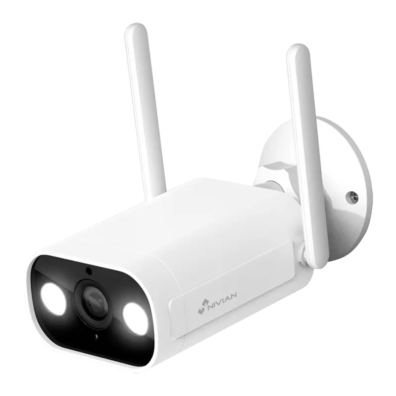 NIVIAN NVS-IPC-02-LO1 - Nivian Smart Cámara 2K (2304x1296) - Lente 4 mm - Wifi 2.4 GHz - Apta para exterior - IR hasta 10 m
