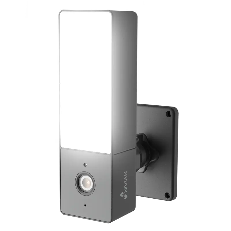 NIVIAN NVS-IPC-L1O1 - Nivian Cámara 1080p - Wifi 2.4 GHz - Apta para exterior - IR hasta 10 m - Foco de luz blanca de 1000 lm