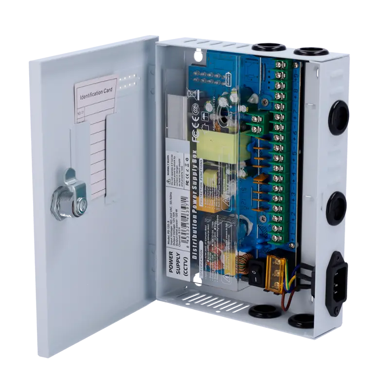 OEM PD-120-9-FUSE - Caja de distribución de alimentación - 1 entrada AC 180-246 V 50-60Hz - 9 salidas por par de cobre
