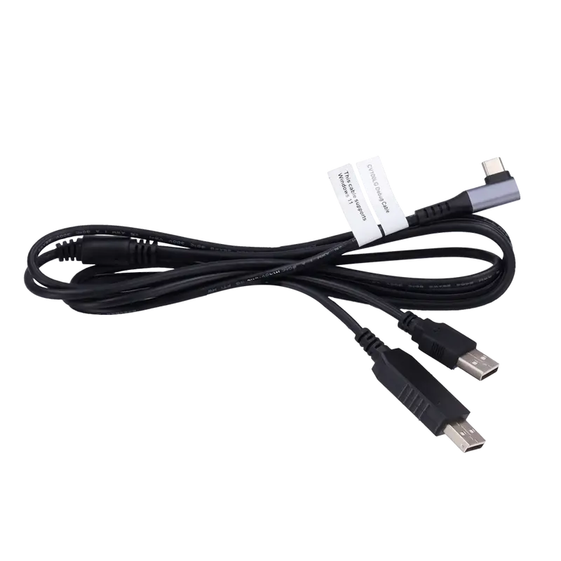 QUECLINK QL-DEBUG-CABLE - Cable de depuración - Cable de depuración 2 en 1 para configuración - L tipo-C a USB y USB tipo-C - Longitud 1.8M