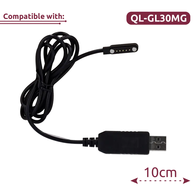 QUECLINK QL-GL30MG-UC - Cable de datos magnético - Compatible con QL-GL30MG - Longitud 102cm
