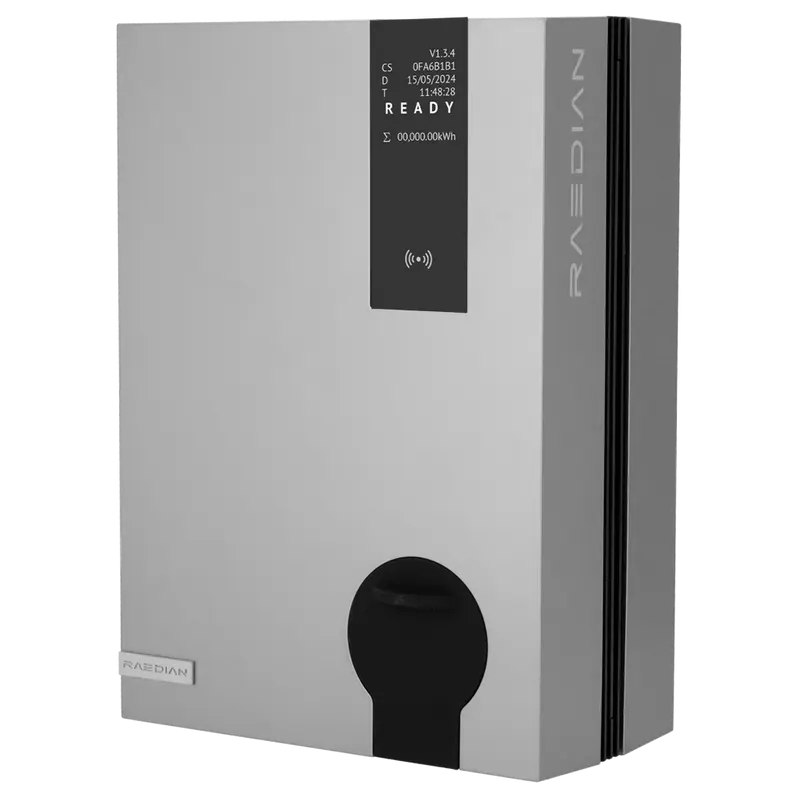 RAEDIAN RD-NEO-22-S-SILVER - Cargador para vehículos eléctricos - Potencia 22kW / 32A / Trifásica - Conector tipo 2