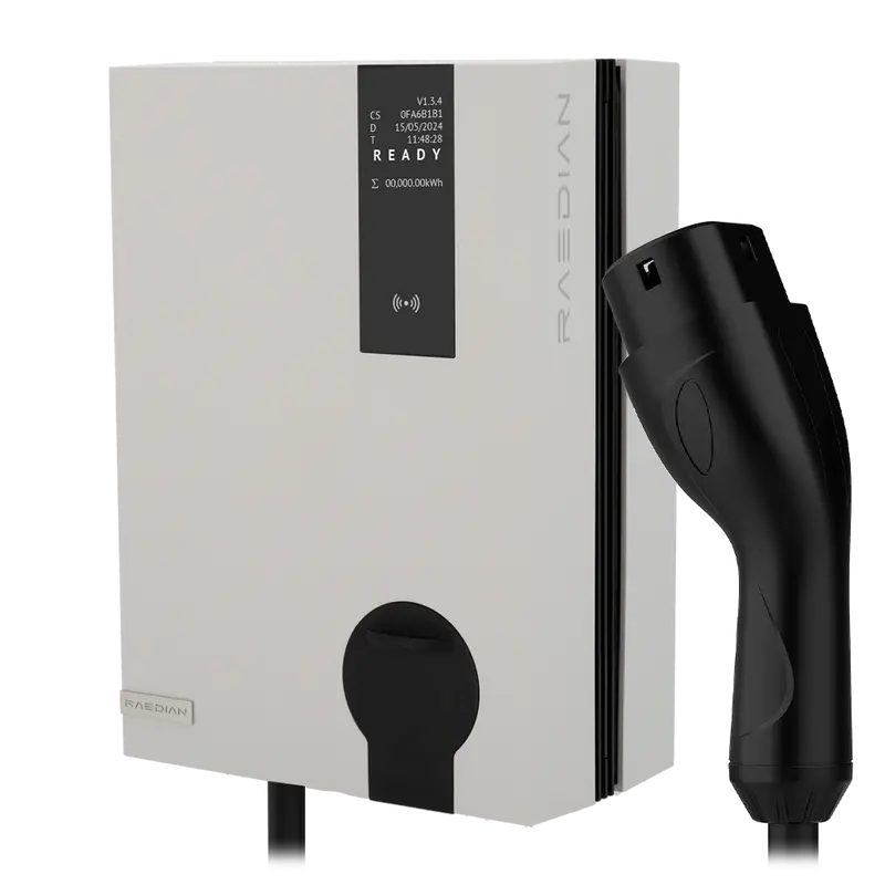 RAEDIAN RD-NEO-7-C5-WHITE - Cargador para vehículos eléctricos - Potencia 7,4 kW / 32A / Monofásica - Conector tipo 2