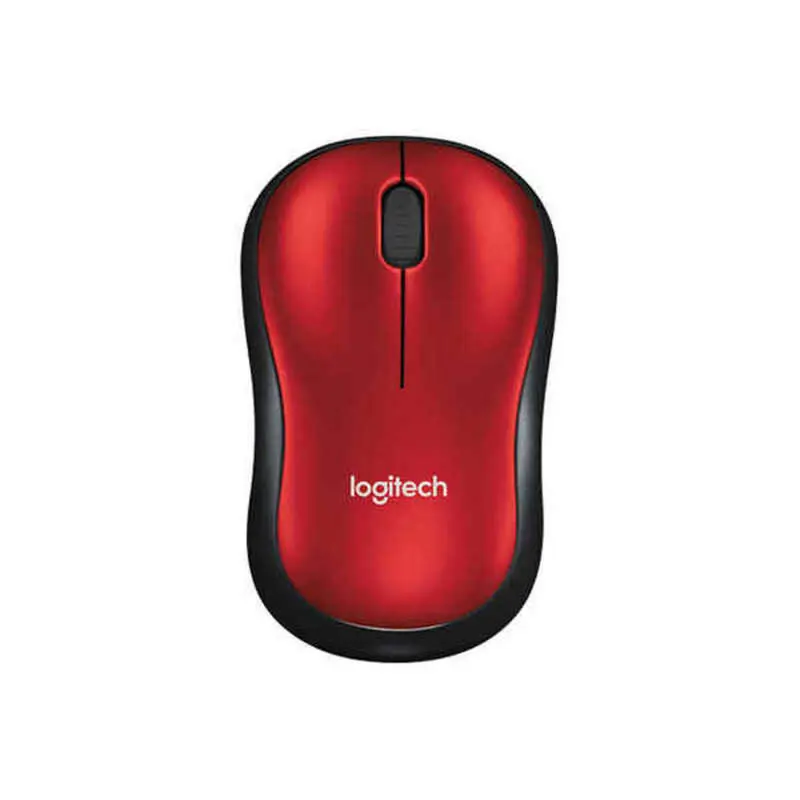 Ratón Logitech M185 Rojo Negro/Rojo