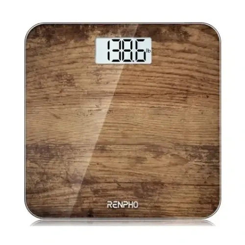 RENPHO CORE 1S - BODY WEIGHT SCALE - LARGE SCREEN - 3AAA - 10.2X10.2X0.87INCH - BROWN
