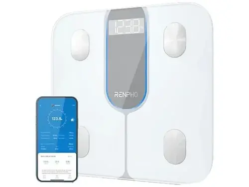 RENPHO ELIS 1C - SMART BODY SCALE - BLE - 3AAA - 11X11X1INCH / 28X28X2.5CM - WHITE