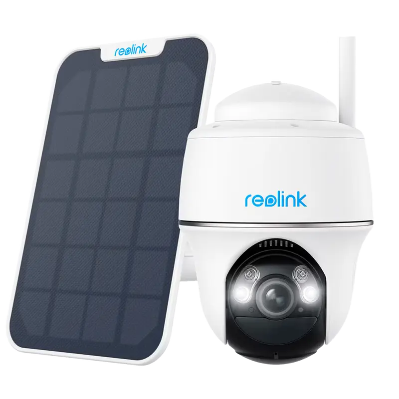 REOLINK RL-ARGUS-B430-SOLARKIT-W - Reolink Camara WiFi a Batería con Panel Solar - 5MP (2880 x 1616) - IR 10 m / Sirena