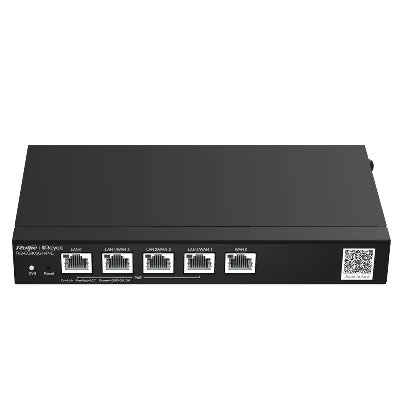 REYEE RG-EG305GH-P-E - Reyee Router PoE Controlador Cloud - 4 Puertos PoE+ LAN + 1 Puerto WAN - 5 Puertos RJ45 10/100 /1000 Mbps