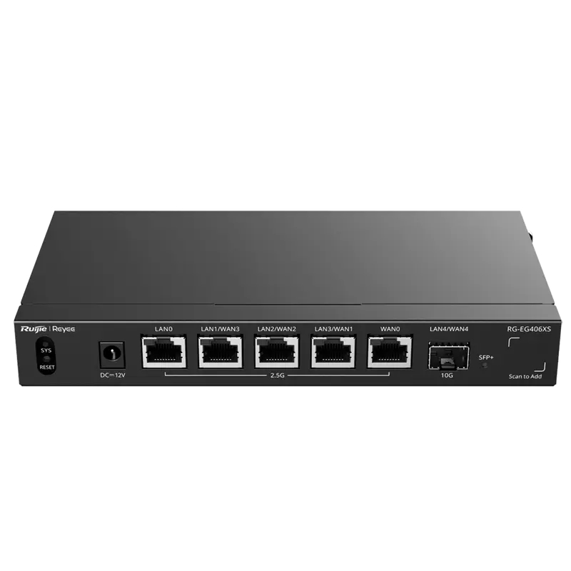 REYEE RG-EG406XS - Reyee Router Cloud - 5 Puertos RJ45 2.5G + 1 SFP+ 10Gigabit - Funciones básicas de Firewall