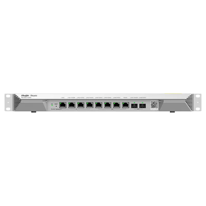 REYEE RG-EG710XS - Reyee Router Cloud - 8 Puertos RJ45 + 2 SFP+ 10Gigabit - Funciones básicas de Firewall