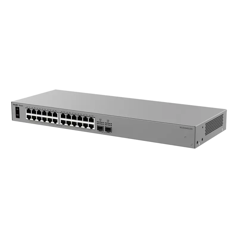 REYEE RG-ES224GC2MS - Ruijie Reyee Cloud Managed L2 Switch - 24 puertos Gigabit RJ45 y 2 ranuras 2.5G SFP
