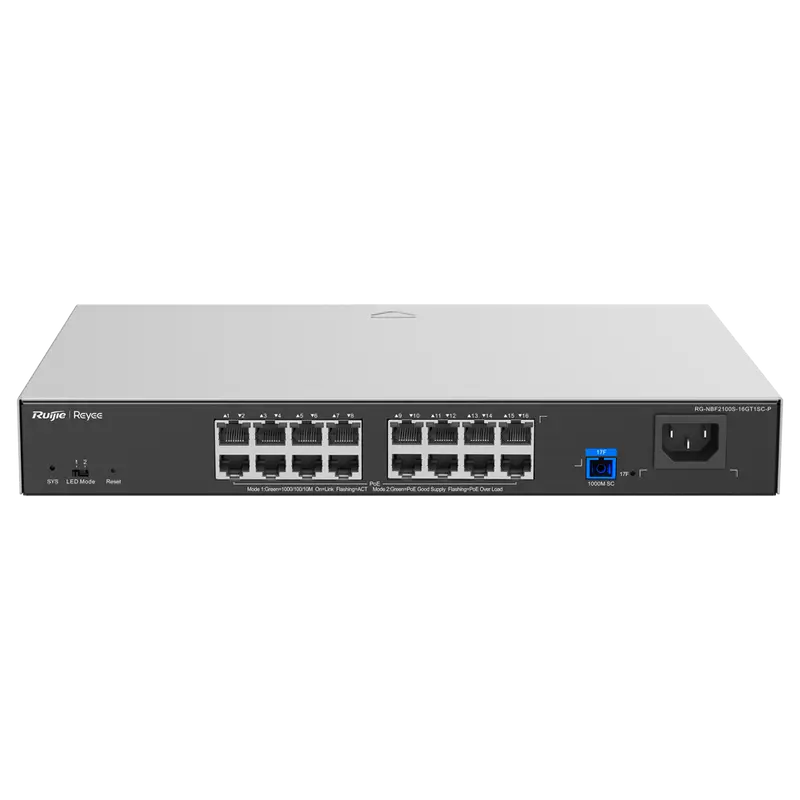 REYEE RG-NBF2100S-16GT1SC-P - Reyee E-Lighten Switch PoE Cloud Capa 2 - 16 puertos RJ45 Gigabit 802.3af/at