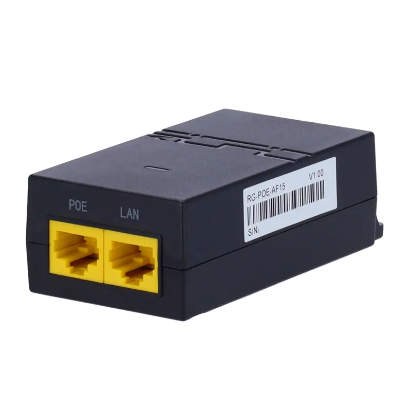 RUIJIE ENTERPRISE RG-POE-AF15 - Inyector PoE Pasivo de alta eficiencia. - Compatibilidad con tecnología PoE Pasivo 52V.