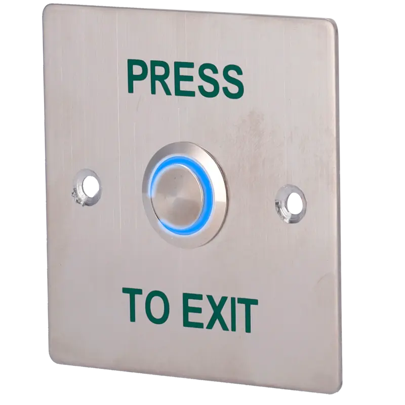 SAFIRE EXITBUTTON303-LED - Pulsador de liberación de puerta con LED - Uso profesional - Testado 100.000 usos - NO/NC/COM