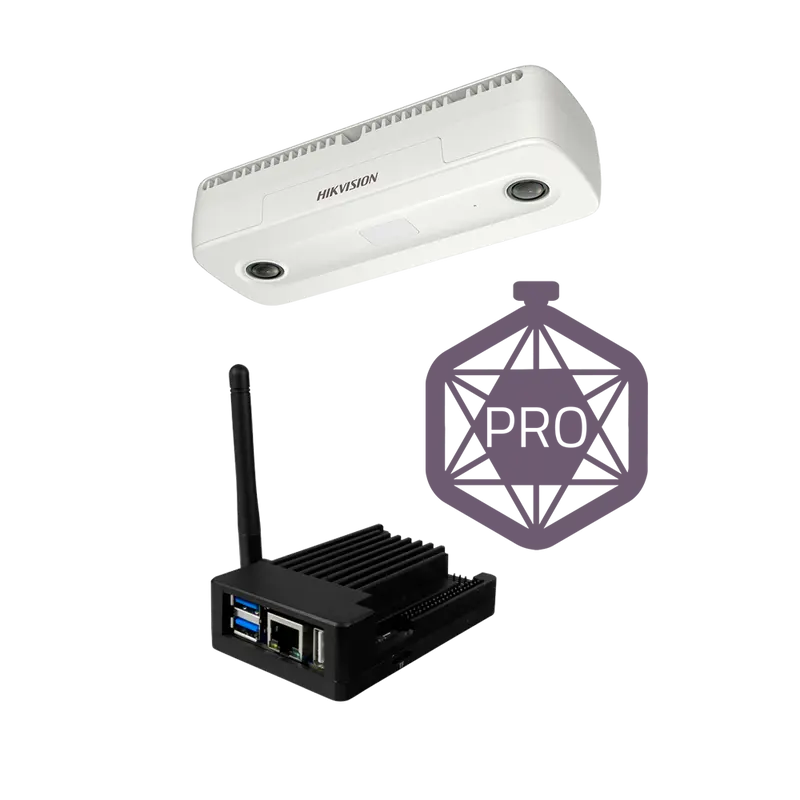 SAFIRE KIT-PEOPLECOUNT-HIKDUAL-PRO - Kit para Control de aforo PRO - Cámara Hikvision DS-2CD6825G0/C-IS(2mm)(B)